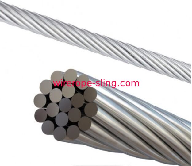 Σκοινί από ανοξείδωτο χάλυβα 6,4 mm 1 X 19 Aisi Πρότυπο για γερανό / ανύψωση