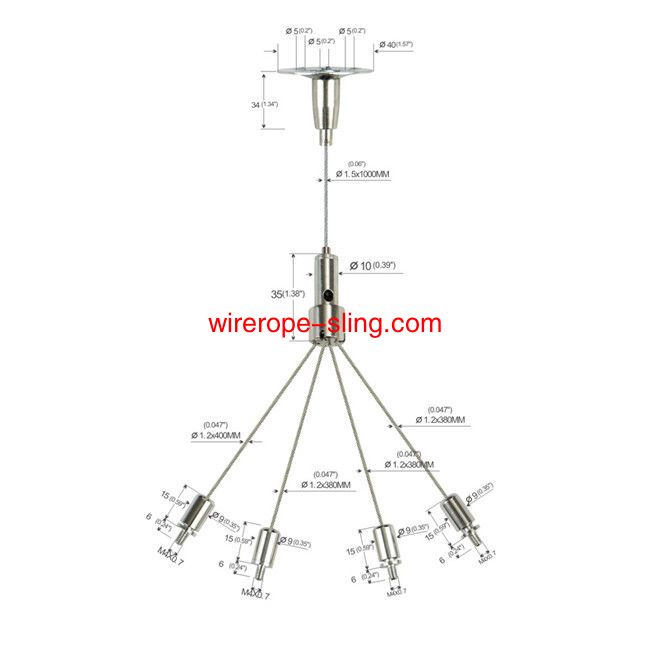 Άρτ Wire Handing Kits Four Legs Wick Clip Brass Plated Nickel 1.5mm Dia YW86023