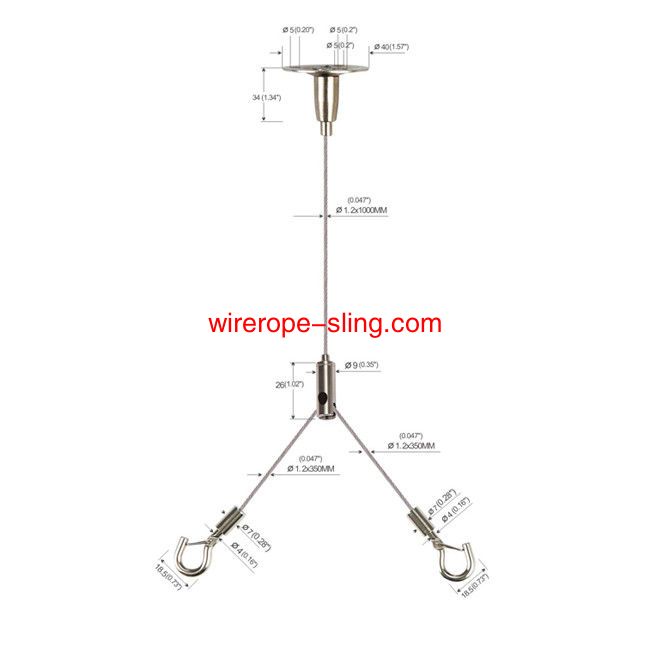 Φωτεινά φώτα φωτισμού καλωδίων διόδου LED Light Hanging Kit υλικό χαλκού Y-Ταιριάζει YW86033