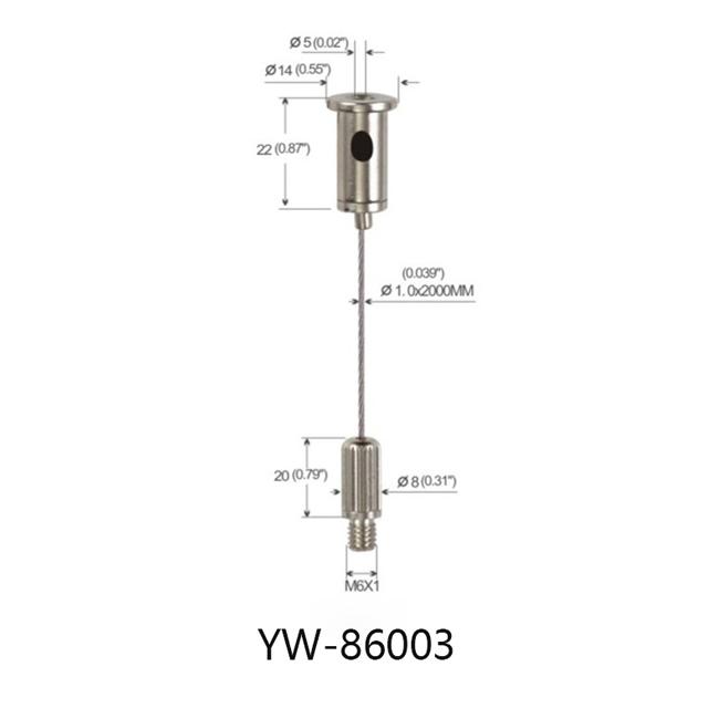 Αssembly Finishing Panel Wire Suspension Systems Αdjustable YW86003 0